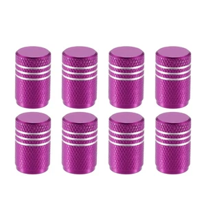 8pcs Violet Voiture Vélo Pneu Vanne Tige Capuchon Roue Antipoussière Couverture - Imagen 1 de 6