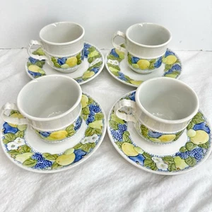 4 Sets Mugs Saucers Metlox Vernon Ware Florence Cup & Saucer USA Made In USA - Picture 1 of 16