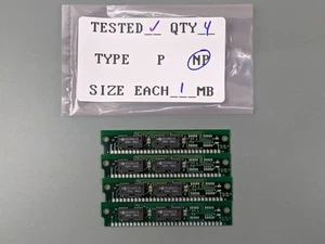 (4) Hyundai 1MB Non-Parity SIMMs, 30-pin RAM Memory Sticks (4MB Total) - Picture 1 of 3