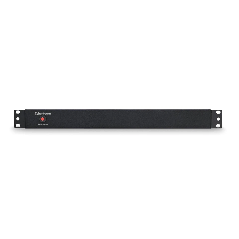 PDU15B10R Basic PDU, 100-125V, 15A (Derated to 12A), 10 Outlets, 1U Rackmount - Image 1 of 4