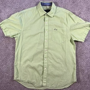 Camicia Tommy Bahama uomo S con bottoni verde Seersucker manica corta abbigliamento spiaggia - Foto 1 di 8