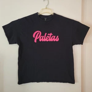 Paletas XL Black Shirt Popsicle Pink White Melting Dripping Summer Art Mens Tee - Picture 1 of 2