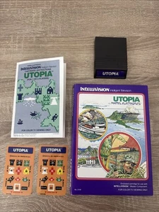 Intellivision Utopia – Cartridge, Manual & 2 Overlays – Very Good - Picture 1 of 8