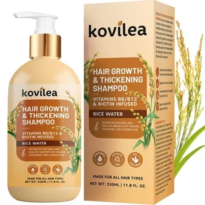 Rice Water Hair Growth Shampoo, Natural Rice Water Thickening & Regrowth Form... - Picture 1 of 7