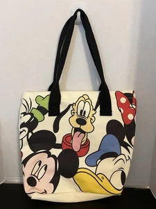 Mickey Mouse and Friends Canvas Tote Bag Minnie Donald Goofy Pluto - Picture 1 of 8