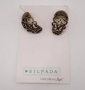 Silpada Filigree Post Earrings Fashion Jewelry - Picture 1 of 5