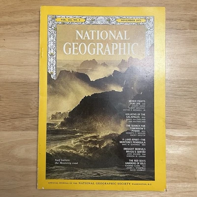 Vintage National Geographic November 1972 Venice Tortoises Power Crisis Monterey - Image 1 of 4