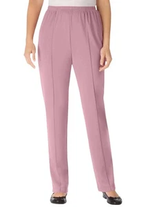 Woman Within Plus Size The Hassle-Free Elastic-Waist Soft Knit Pant - Picture 1 of 67