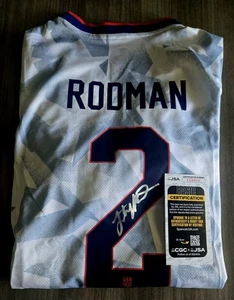 Camiseta local firmada por Trinity Rodman USWNT 2025 talla L en persona certificado JSA EE. UU.  - Imagen 1 de 4