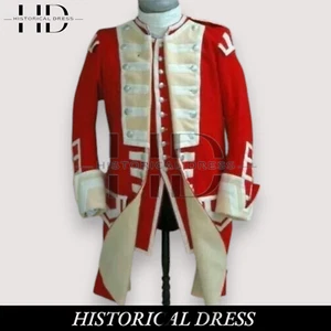Men's British 40th Regt Red Wool Coat & Vest | Napoleonic Grenadier Jacket - Picture 1 of 5