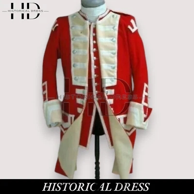Men's British 40th Regt Red Wool Coat & Vest | Napoleonic Grenadier Jacket - Image 1 of 4