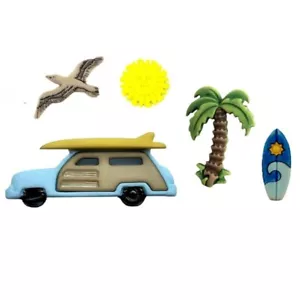 Beach Bound - Sommer Schaft Rückenknöpfe - Shelly's Knöpfe - Basteln Nähen Schrott - Bild 1 von 2