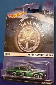 2015 HOT WHEELS 1963 Aston Martin DB5 Real Riders #15/18 CFN80 NIP - Picture 1 of 5