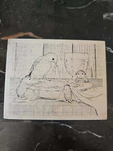 House Mouse Slurp & Chirp Rubber Stamp Rosa Bird Mudpie Amanda Monica Nov 2001 - Picture 1 of 7