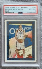 RUSSELL WESTBROOK 2008-09 Topps T51 Murad Blue RC #174B PSA 6 Clippers 