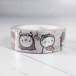 Cozy Halloween 15mm Washi Tape süß ausverkauft Holo Folie The Coffee Monsterz Co - Bild 1 von 2