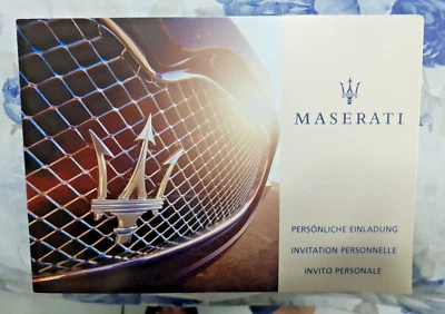 Prospekt brochure depliant  INVITO PERSONALE SALONE GINEVRA 2006 MASERATI - Immagine 1 di 4