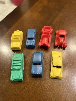 VINTAGE 50’s  PLASTIC CARS LOT 7 USED MPC MADE IN USA 2” L BUICK-NASH - Image 1 of 4