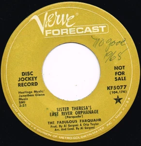 THE FABULOUS FARQUAHR sister teresa's east river orphanage U.S. VERVE 7" KF-5077 - Picture 1 of 1