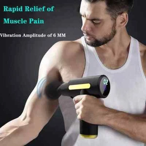 Massage Gun LCD Deep Tissue Percussion Massager Muscle Therapy 8 Heads 99 Speeds - Picture 1 of 13