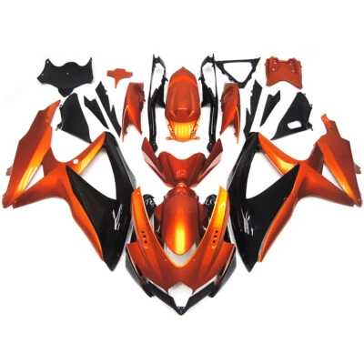 Orange Black Fairings Kit For Suzuki GSXR600 GSXR750 K8 2008 2009 2010 Bodywork - Image 1 of 4