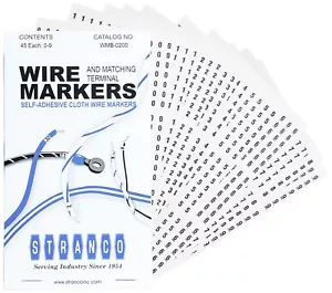 450 Piece Wire Marker Labels - Includes Numbers 0 through 9 (WMB-0200) - Picture 1 of 4