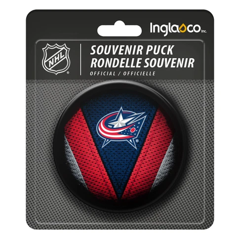 Columbus Blue Jackets NHL Stitch Team Logo Souvenir Hockey Puck Cover