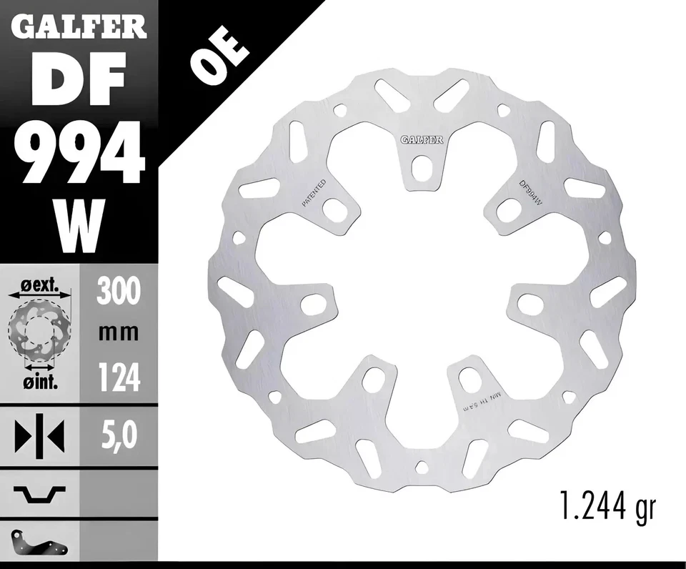 Disco de freno Galfer DF994W WAVE delantero, semiflotante, Harley Davidson Foto 1 de 1