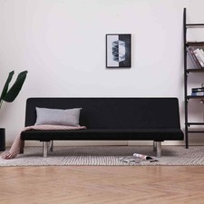 389506 Divano Letto Nero in Poliestere Arredamento Divani