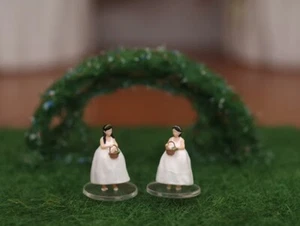 ED 1:64 Painted Figure Model Miniature  Diorama Sand Flower Girls WeddingDress - Picture 1 of 4