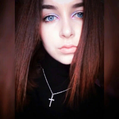 Collana CROCE 20mm Argento Catena ACCIAIO INOX rosario Uomo e Donna con ciondolo - Immagine 1 di 4