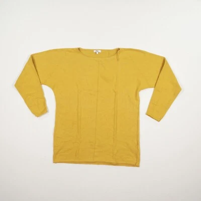 C&A Damen Pullover Gr. L senfgelb U-Boot-Ausschnitt Langarm Pulli Feinstrick Syn - Bild 1 von 4