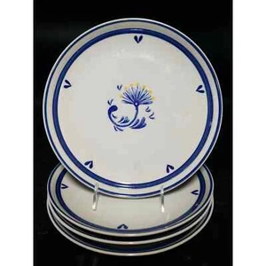 Set of 4 Couture by Mikasa AEGEAN Blue Flower #JG009 Dinner Plates, Japan - Picture 1 of 6
