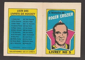 1971-72 OPC O-PEE-CHEE FOLLETOS FRANCESES #5 ROGER CROZIER 20427 - Imagen 1 de 2