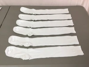 NWOT Burlington Women's Flat Knit Knee High Socks One Size 6 Pair White #462R - Picture 1 of 2