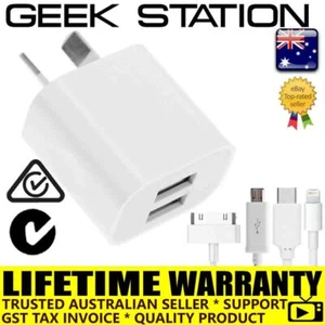 Wall Charger AC Adapter for iPad mini iPhone 6 6 plus 4 4s 5 5S 5C 11 X 7 8 - Picture 1 of 13