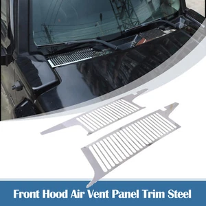 For Hummer H3 2005-09 Hood Bonnet Air vent Outlet Panel Steel Cover Trim Chrome - Picture 1 of 14