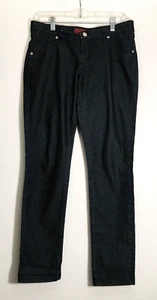 Pantalones de mezclilla Nahana para mujer talla 42/US 11 negros tiro bajo pierna recta lavado oscuro - Imagen 1 de 8