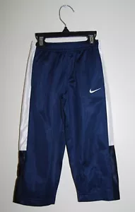 NWT Nike Toddler Boys Obsidian Navy Blue w/ White Side Stripes Track Pants sz 2T - Picture 1 of 7