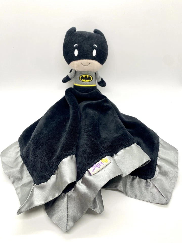 Manta de seguridad de felpa negra Itty Bittys Batman Lovey sello DC Comics Foto 1 de 4