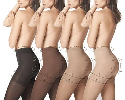 Fiore Total-Slim Tights New Size S - XL 20 Denier Shaping Body Care Silver Fresh