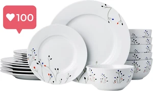 18-Piece Durable Kitchen Dinnerware Set – Service for 6, Plates Bowls Dishes - Picture 1 of 12