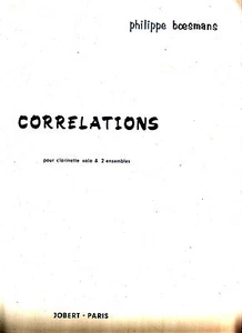 Philippe Boesmans CORRELATIONS pour clarinette solo & 2 ensembles 1967 - Imagen 1 de 2