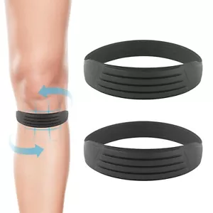 2Pcs Patellar Tendon Support Strap, Silicone Knee Band Flexible Patella Knee - Picture 1 of 8