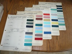 1954 1955 1956 1957 1958 Studebaker Dupont Colors Paint Samples Chips - 5 Years - Picture 1 of 1