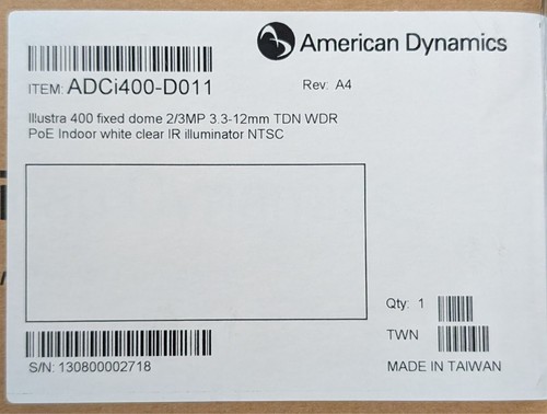 Caméra American Dynamics Illustra 400 Bullet 2/3MP 3,3-12mm