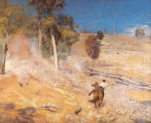 Tom Roberts - "The Break Away " Canvas Prints Framed & Ready to Hang - Picture 1 of 1