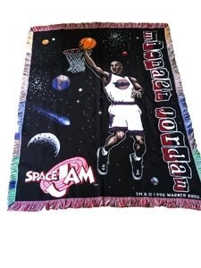 Manta vintage Space Jam 1996 Michael Jordan 41x52 - Imagen 1 de 6