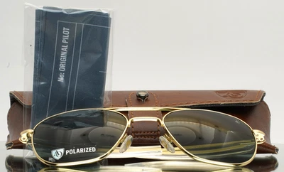 Gafas de sol polarizadas AMERICAN OPTICAL originales piloto doradas 23K para hombre aviador Foto 1 de 4