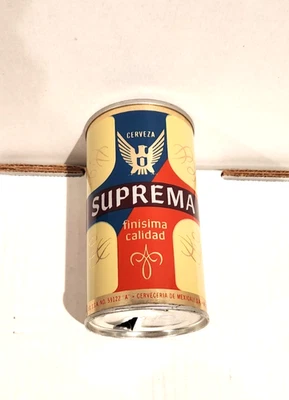 Пивная банка Suprema Beer 12 унций с выдвижной вкладкой Мексика - Изображение 1 из 4